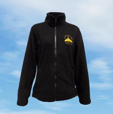 Ladies Zipped Fleece Jacket - Black  