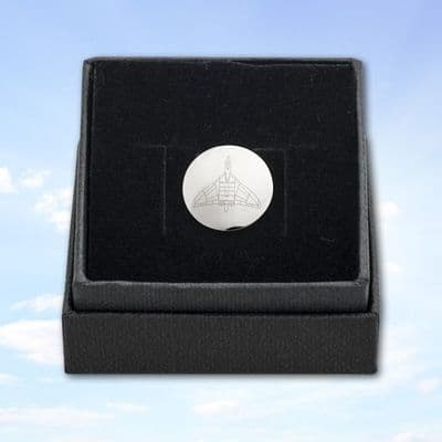 Lapel Pin with Laser Engraved Vulcan