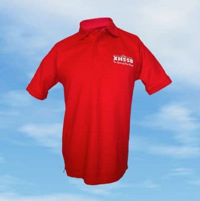Polo Shirt - Red - XH558 with Union Flag