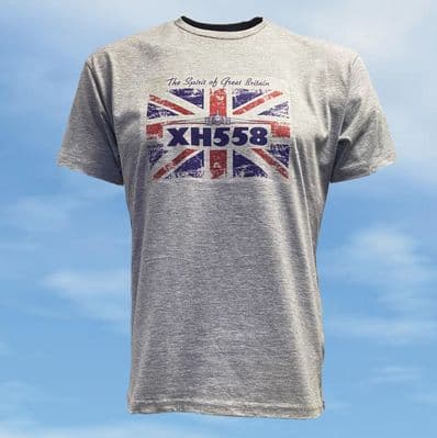 T-Shirt - Heather Grey - XH558 Union Flag