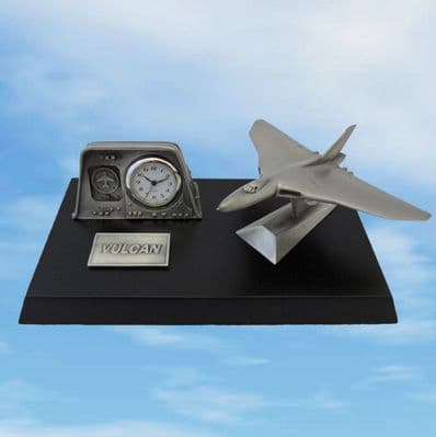 Vulcan Desk Clock - Pewter